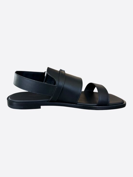 Hermes Black Leather Giacomo Sandals main image 2